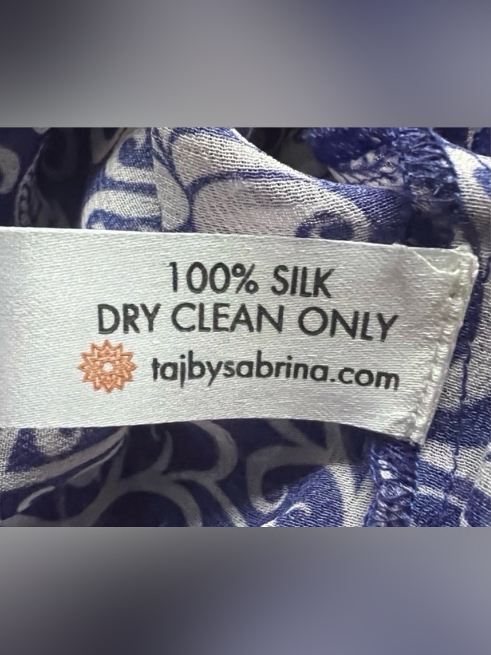 TAJ Sabrina Crippa Beaded 100% Silk Lightweight Top XS - Picture 12 of 13